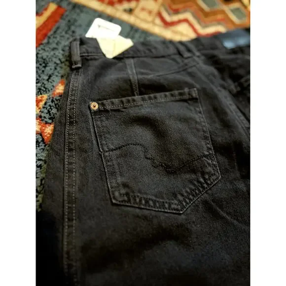 NWT We The Free Good Luck Mid-Rise Barrel Jeans Soundwave Black Size 25 - Picture 10 of 12